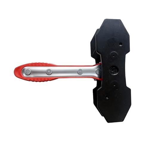 Brake Caliper Compression Tool Kit - 360° Swing Ratchet Piston Press Spreader with Caliper Hooks & 2 Steel Plates (Red) - Professional Brake Caliper Repair Tool for Automotive Maintenance
