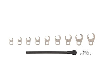 TEKTON 3/8 Inch Drive Flare Nut Crowfoot Wrench Set, 9-Piece | WCF91120 - size: 9-Piece (5/16-3/4-Inch), style: Wrenches with Key Storage
