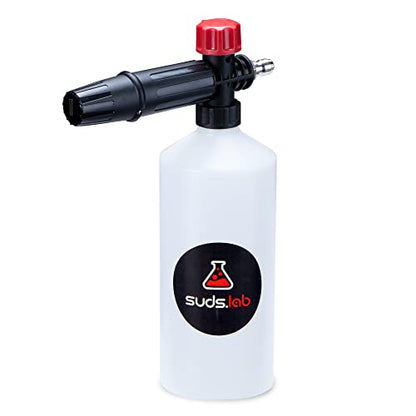 Suds Lab F2 Super Wash Foam Cannon, Adjustable Foam Nozzle, Quick Connect to any Pressure Washer, Clean Dirt and Dust, Home Car Washing