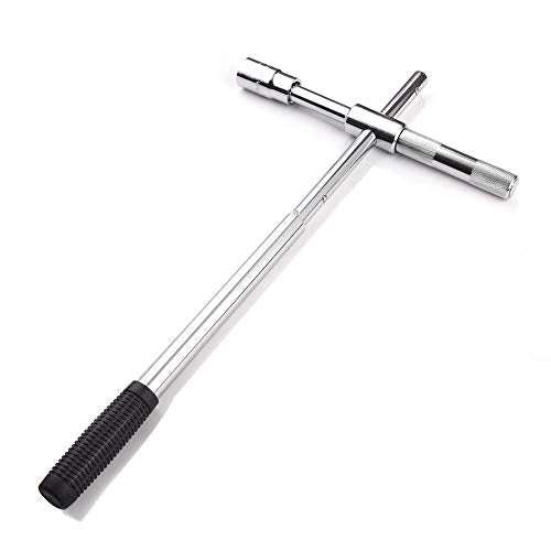 23" Universal Extended Lug Wrench, 4 Way Tire Iron Nut Wrench Set with Storage Bag and Standard Sockets (17mm/19mm,21mm/23mm) for Heavy Duty Cross Wheel Wrench, Lug Nut Removal Tool