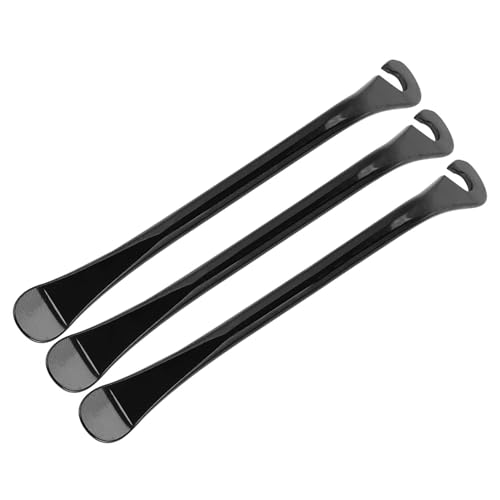 VBESTLIFE Tire Lever Bike Bicycle Spoon Repair Tool, 3pcs Portable Carbon Steel Pry Bar Set with Chamfered Tip for Tire Bead Removal, Spoke Hook for Puncture Fix, Rim Protection