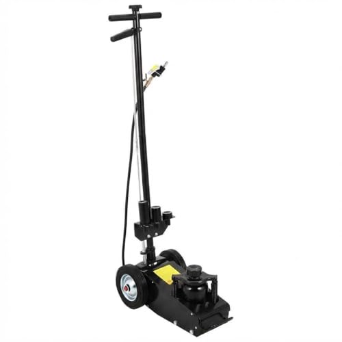 22 Ton Air Hydraulic Floor Jack, 44,000 LBS Capacity for Heavy Duty Trucks & Tractors, Low Profile 9 inch, with 4 Adapters, Dual Power (Air/Manual Hydraulic), 46" Adjustable Handle - color: Black, size: 22 Ton