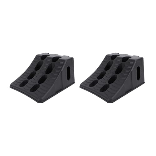 Fabater Wheel Chock, 2PCS Heavy Duty Wheel Stoppers, Tire Stopper Block Set, Autinative Wheel Wedge, Triangular Vehicle Service Ramps for Parking, Garag, Home, Maintenance