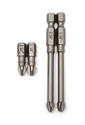 JIS Driver and Bits 7pc Set #1#2#3 Screwdrivers #2#3 Short/Long 1/4 Bits