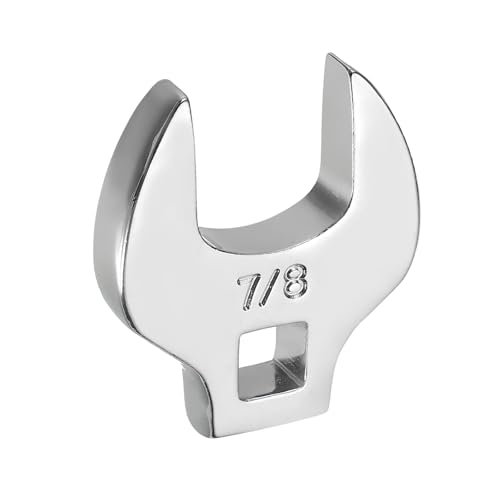 HARFINGTON Drive Crowfoot Wrench 3/8 Inch 22mm Metric Flare Nut Wrench CR-V Steel Electroplating Open End Crowfoot Spanner for Automotive Repair Mechanics, Bright Silver - size: 3/8 Inch x 22mm