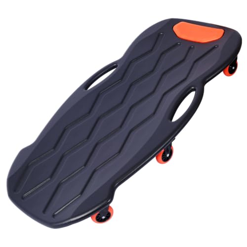 Mechanic Creeper, 42 Inch HDPE Rolling Garage Creeper with Padded Headrest, 330 LBS Capacity Low Profile Automotive Creeper with 6 Swivel Casters and Tool Trays,2pcs - color: 2pcs