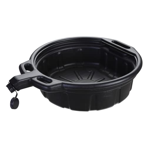 K Tool International 74645 Oil Drain Pan, 4.25 Gallon Capacity, High Density Polyethylene Construction, Chemical Resistant Design, Anti Splash Baffles, Large Spout