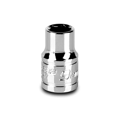 Capri Tools 9 mm Shallow Socket, 3/8-Inch Drive, 6-Point, Metric - size: 9 mm