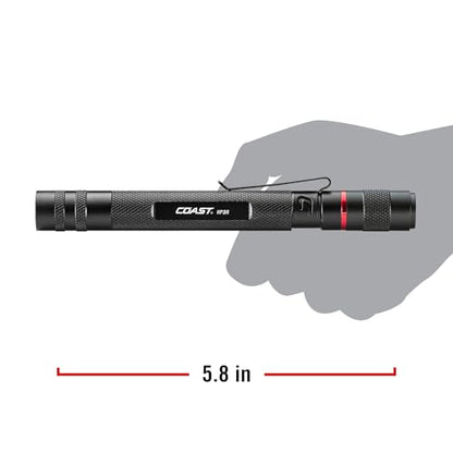 COAST HP3R 500 Lumen Rechargeable LED Penlight with TWIST FOCUS, Black - color: Black