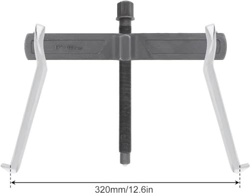 ChgImposs 12 Inch 2-Jaw Gear Puller, Adjustable Bearing Puller Gears, Reversible Removal Tool for External Internal Pulling, CR-V Two Claws Puller Tool for Removal of Pulleys Flywheels Bearings Gears