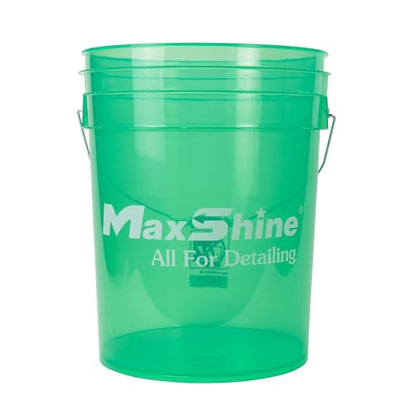 Maxshine 5 Gallon Universal Detailing Bucket (Green) – Car Wash Bucket for Scratch-Free Washing, Garage Storage & Detailing Tools – Holds Soap, Foam Cannon, Microfiber Towels & More - color: 5g Bucket (Green)