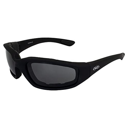 Global Vision Kickback Motorcycle Glasses - color: Black Frame/Smoke Lens