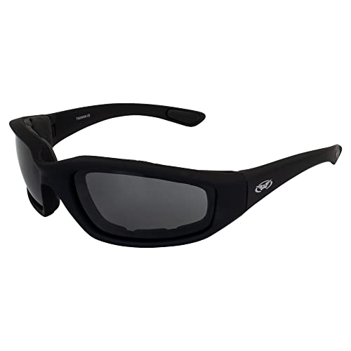 Global Vision Kickback Motorcycle Glasses - color: Black Frame/Smoke Lens