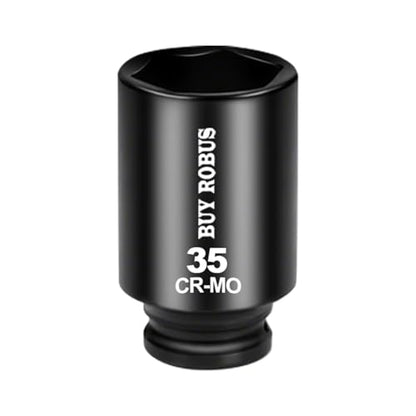 35mm Socket 1/2" Drive Deep Impact Metric Socket, 6 Point CR-MO for Easy Removal of Axle Nut - size: 35mm Socket