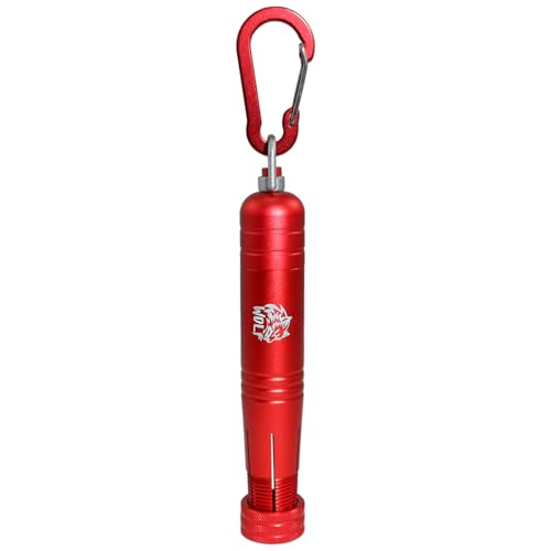 WOLF Metal Lumber Keel Crayon Holder | ½’’ Round or Hexagonal | Kio | Ambidextrous & Contoured Grip Handle | Construction Carpenter - color: Red