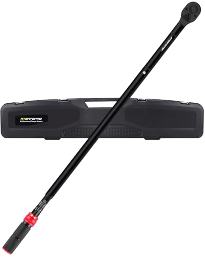 1 Inch Torque Wrench 200-1400 FT-Lb – 24-Tooth Reversible Ratchet, ±3% Accuracy, Cr-V Steel, Dual Scale (Ft-Lb/Nm), 55" Length Heavy Duty Torque Wrench for Trucks, Trailers & Heavy Equipment - style: 1" 200-1400 FT.LB Torque Wrench