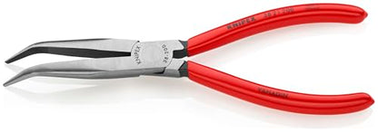 KNIPEX Long Nose 40 Angled Pliers w/out Cut, Red | bike-hand-tools