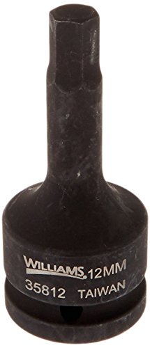 Williams JHW35812 3/4-Inch Drive Impact Hex Bit Driver, 12mm , Black - size: 12MM, style: Metric