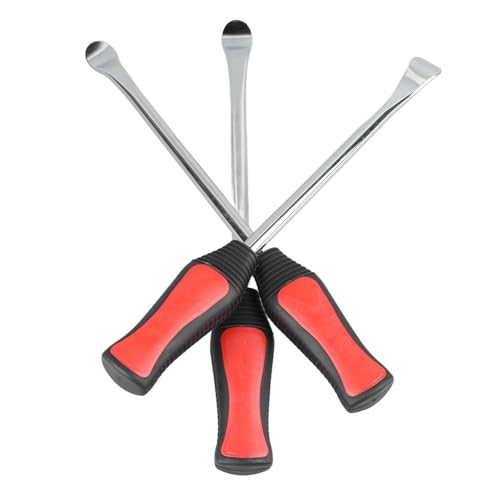 Tire Spoon Lever Set Tires Change Kit, Solid Steel Tire Changing Removal Kit with Rim Protectors for Motorcycle Dirt Bike Lawn Mower, Universal Spoon Levers Tire Lever Tool with Valve Core