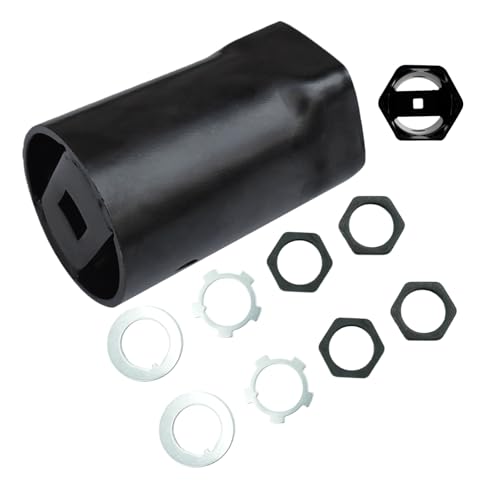 Hub Socket Nut Kit 1/2" Drive 54mm Compatible with Landcruiser Hilux 4x4 for Nissan Patrol, for Toyota FJ LN RN BJ HJ KZN165R T100 LC100 4WD 4X4 Hex Front Wheel Bearing Hub Axle Nut Socket