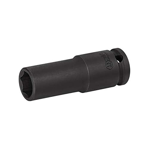 Jetech 3/8 Inch Drive 13mm Deep Impact Socket, Heat-Treated Chrome Molybdenum Alloy Steel, 6-Point Design, Metric, Anti-Rust Finish for Pneumatic & Electric Impact Wrench - size: 13mm
