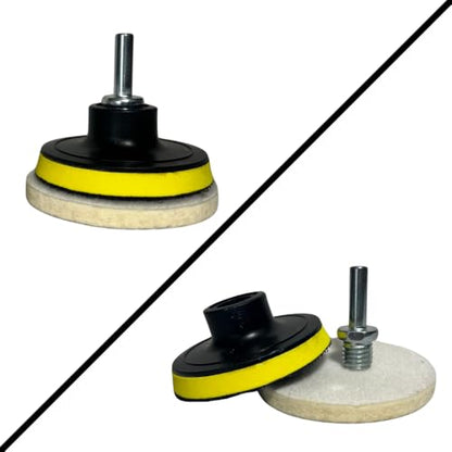 Glass Polishing Cerium Oxide Kit Powder 3.52 oz. TREO 99.95% | 3" Backing Disc, Wool Felt Disc, Drill Adapter, Glass Scratch Remover, TREO 99.96%
