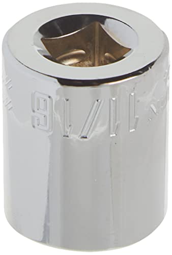 CRAFTSMAN Shallow Socket, SAE, 3/8-Inch Drive, 11/16-Inch, 6-Point (CMMT43006) - size: 11/16"