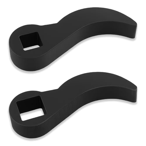 2PCS 1/2" & 3/8" Adjustable Pry Bar Wrench Adapter Head,Upgraded Crowbar Adapter Head with Square Interface for Tight Space,Universal Car Tools Half Shaft CV Axle Removal Tool - color: Square & Square