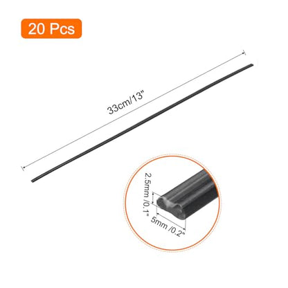MECCANIXITY 20pcs 13 Inch Plastic Welding Rods ABS Welding Strips Welder Rods for Plastic Welder,Car Bumper, Kayak Repair, Black - color: Black, size: 13 Inch