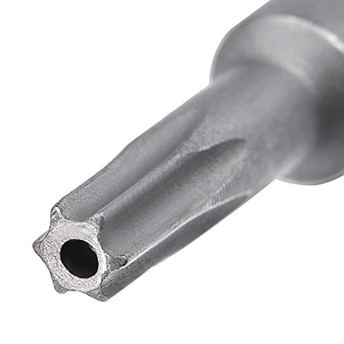 uxcell 5 Pcs T10 Magnetic Torx Screwdriver Bits, 1/4 Inch Hex Shank 5.9-inch Length S2 Security Tamper Proof Screw Driver Kit Tools - size: T10