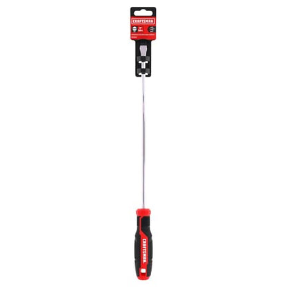CRAFTSMAN Screwdriver SL3/8 in. x 12 in. Extra Long Slotted, Magnetic Tip, Comfort Grip (CMHT65167) - style: New Version