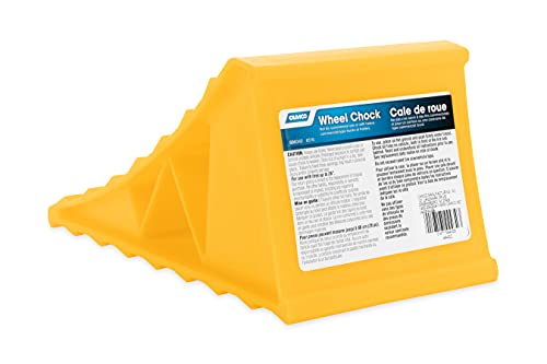 Camco 44432 Wheel Chock Without Rope, Helps Keep Your Trailer or RV in Place (Pack of 1), Yellow - style: Wheel Chock
