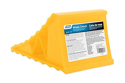 Camco 44432 Wheel Chock Without Rope, Helps Keep Your Trailer or RV in Place (Pack of 1), Yellow - style: Wheel Chock
