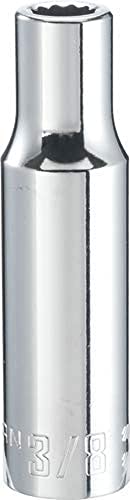 CRAFTSMAN Deep Socket, SAE, 1/2-Inch Drive, 3/8-Inch, 12-Point (CMMT99177) - size: 3/8"