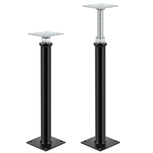 Zonon 2 Pack Adjustable Floor Jack Post, 12.5"-16.5" Height Range, Mini House Screw Jack for Floors Stairs Joist Lifting Supports, Load Capacity up to 7000 Lbs - color: Flat-top Style, size: 12.5-16.5 Inch