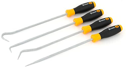 Titan 17221 4-Piece Extra Long Pick and Hook Set - size: One Size