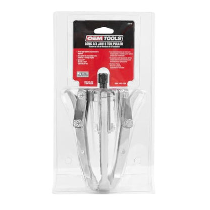 OEMTOOLS 25919 Long 2/3 Jaw Gear Puller, Pulling Tool for Gears, Pulleys, & Bearing Flanges & Fly Wheels from Shafts & Housings, Heat Treated Alloy Steel, 7 Inch Max Spread, 5-1/2 Inch Max Reach - style: Long 2/3 Jaw, 5-Ton Capacity
