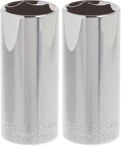 CRAFTSMAN Deep Socket, SAE, 3/8-Inch Drive, 13/16-Inch, 6-Point (CMMT43338) (Pack of 2) - size: 13/16" (Pack of 2)