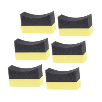 Luxshiny 6pcs Tire Shine Applicator Pads Set EVA Foam Polishing Sponge for Car Wash Detailing Waxing for Auto Cleaning