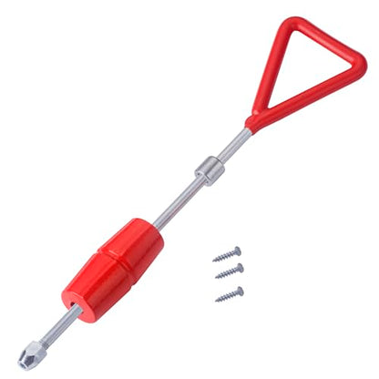 1 LB Dent Puller Slide Hammer Kit with 3 Screw Tips | Auto body sliding repair tool with one-piece shaft and handle for added strength