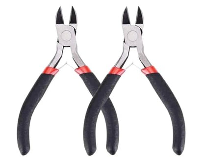 2 Pack Small Wire Cutters,Side Cutters for Crafts,Flush Cutting Pliers for Jewelry Making,Wire Pliers Floral Wire Cutters Tools for Floral,Zip Tie Cutters for Cable Tie,Wire Cutting Tool - style: Side Cutter