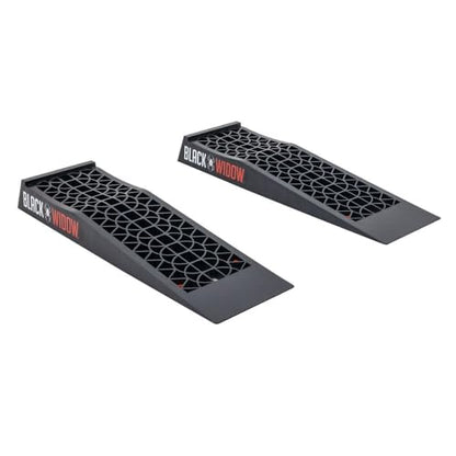 Low Car Ramps for Oil Change, 5,000 lb GAWR, 2.5" Lift, Black Widow
