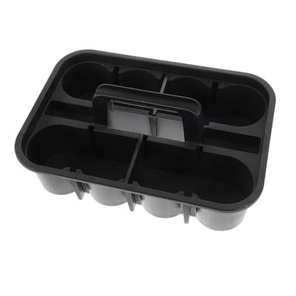 Car Cleaning Tools Storage Basket Thickened Plastic Organizer with Carrying Handle Square Compartment Storage for Car Detailing and Cleaning Supplies