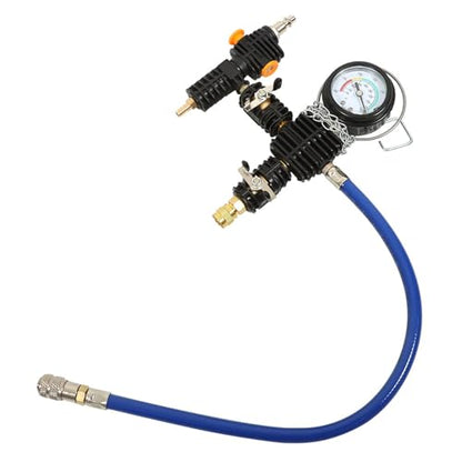 munirater 28 PCS Universal Vacuum Radiator Test Detection Tool Coolant Pressure Tester Kit Pneumatic Coolant Filling Filler with Carrying Case