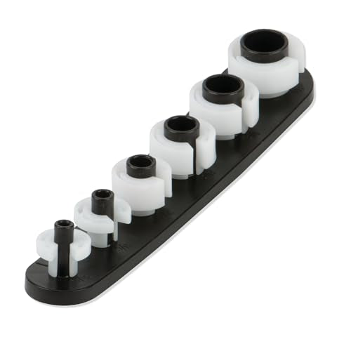 Performance Tool W83149 Universal A/C & Fuel Line Disconnect Set | 6-Piece A/C and Fuel Line Quick Disconnect Tool for supporting automotive installation, service, or repair, made from plastic
