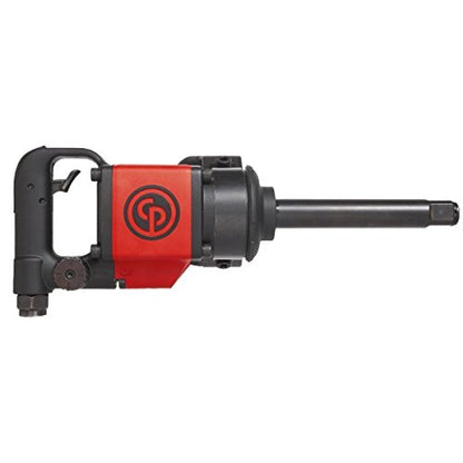 Chicago Pneumatic CP7773D-6 Air Impact Wrench (1 Inch), 6 Inch Extended Anvil, Air Impact Gun Industrial Repair & Assembly Tool, D-Handle, Twin Hammer, Max Torque Output 1300 ft. lbf/1760 Nm, 6600 RPM - style: With 6-Inch Extenstion