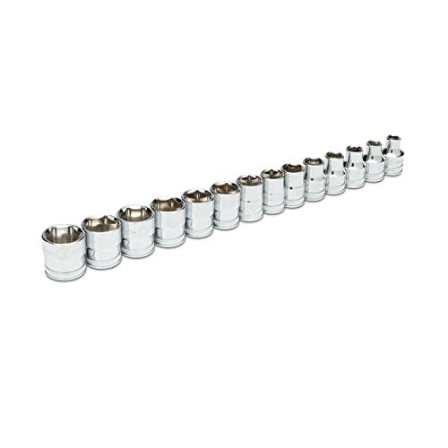 GEARWRENCH 14 Pc. 3/8" Drive 6 Pt. Standard Socket Set, Metric - 80552 - size: 3/8 inch, style: 14 piece