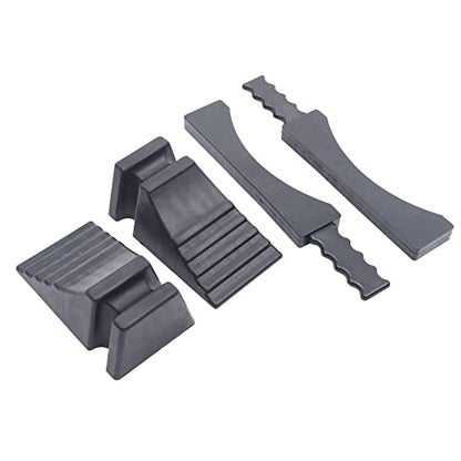 2 Pcs Professional Wheel Alignment Turn Plates, Car Alignment Tool Kit, Precision Auto Alignment Turn Plate w/ 1° Increment Scales for Shops & Home Garages(Chocks Included)