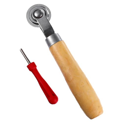 VALICLUD 2 Pcs Tire Patch Rollers and Valve Core Tools Set Wood Material Seam Roller with Single Head Corrosion Resistant Tire Repair Tool for Removing Trapped Air