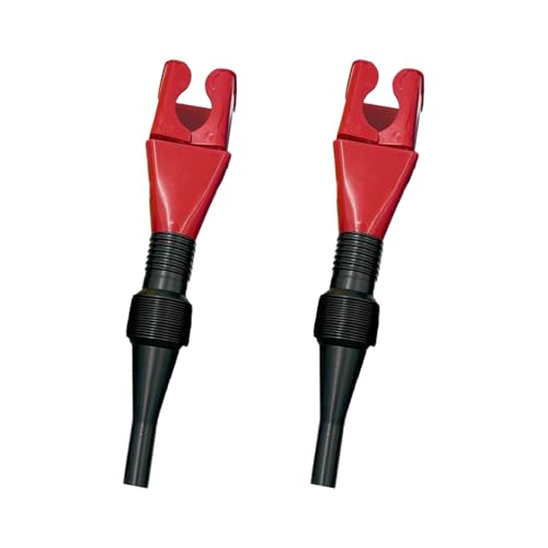 Flexible Car Fuel Funnel, Foldable Clasp Gasoline Funnels, Red | Retractable Plastic Automotive Oil Exchange Funnels, Universal Draining Tool for Cars and Motorcycles - color: Red